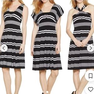 White House Black Market Convertible Striped Dress Size 4